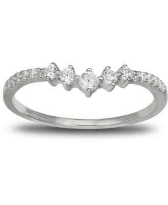 Giani Bernini - Cubic Zirconia V Band in Sterling Silver