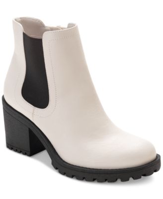 Sun + Stone - Morghan Lug Block-Heel Booties