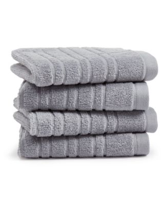 Home Design - Quick Dry Cotton 4-Pc. Washcloth Set, Created for Macy's