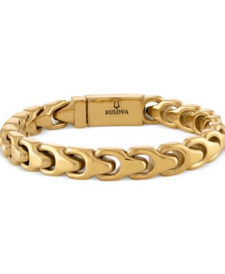 Bulova - Men's Link Bracelet in Gold-Plated Stainless Steel