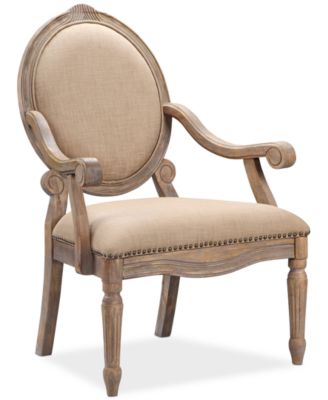 Furniture - Rosalyn Fabric Oval Back Accent Chair