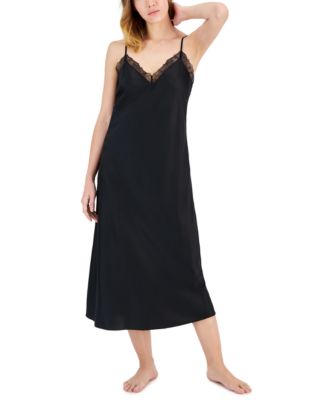 I.N.C. International Concepts - Women's Lace-Trim Satin Nightgown