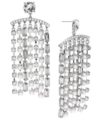 I.N.C. International Concepts - Crystal & Imitation Pearl Shaky Statement Earrings