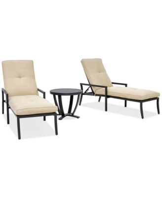 Agio - Astaire Outdoor 3-pc Chaise Set (2 Chaise Lounge Chairs + 1 End Table)