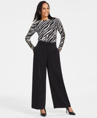 I.N.C. International Concepts - Women's Pleated Wide-Leg Trousers
