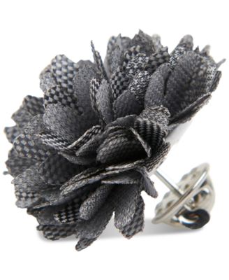 ConStruct - Men's Ceremony Satin Checkerboard Flower Lapel Pin