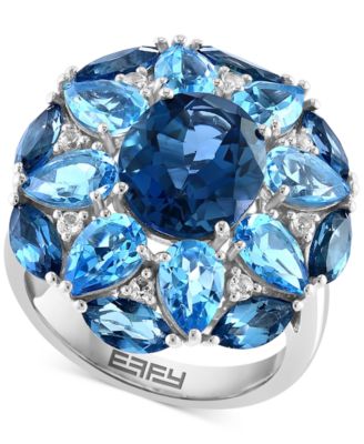 EFFY Collection - Multi-Topaz Flower Cluster Ring (11-1/4 ct. t.w.) in Sterling Silver