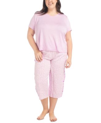 MUK LUKS - Plus Size 2-Pc. Costal Life Cropped Pajamas Set