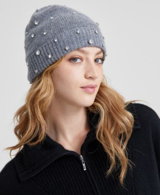 Charter Club - Cashmere Embellished Cuffed Beanie