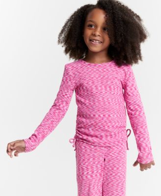 Epic Threads - Little & Big Girls Space-Dyed Side-Ruched Ribbed Top