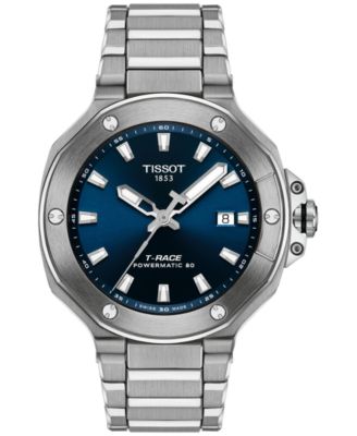 Tissot - Men's Swiss Automatic T-Race Powermatic 80 Stainless Steel Bracelet Watch 41mm