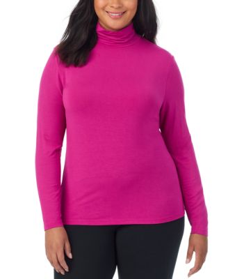 Cuddl Duds - Plus Size Softwear Long-Sleeve Turtleneck Top