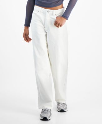 Madden Girl - Juniors' 90s Corduroy High-Rise Wide-Leg Pants