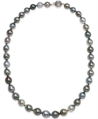 Macy's - Tahitian Multi-Color Pearl Necklace (8-10mm) in 14k Gold