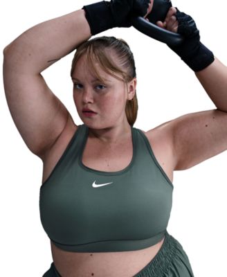 Nike - Plus Size Active Medium-Support Padded Logo Sports Bra