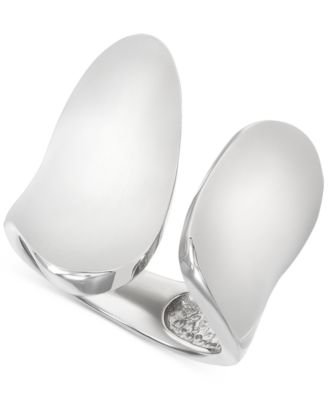 Macy's - Polished Wide Concave Cuff Statement Ring in Sterling Silver