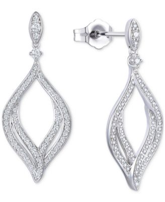 Macy's - Diamond Drop Earrings (1/2 ct. t.w.) in 10k White Gold