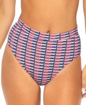 Raisins - Juniors' Tropics Geo-Print High-Waisted Bottoms