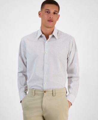 Club Room - Men's Long Sleeve Button-Front Micro Check Dress Shirt