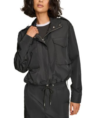 Starter - Women's Boxy Drawstring-Hem Cargo Jacket