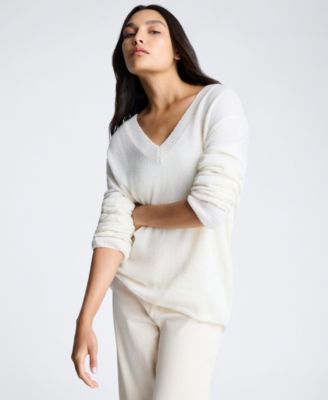 Kenneth Cole - Women's Oversized V-Neck Sweater