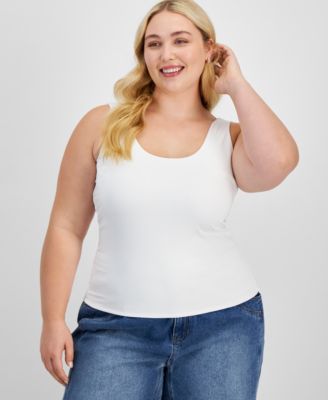 And Now This - Plus Size Scoop-Neck Sleeveless Top