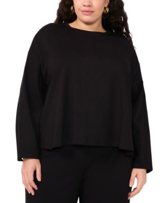 Vince Camuto - Plus Size Drop Shoulder Boxy Long-Sleeve Top