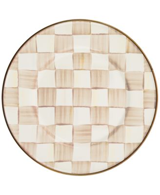 Mackenzie-Childs - Mocha Check Salad Plate