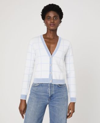 French Connection - Women's Check-Print Button-Front Cardigan