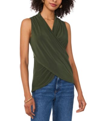 Vince Camuto - Women's Crossover Sleeveless Knit Top