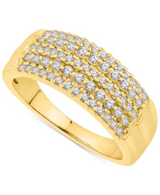 Macy's - Diamond Multirow Wide Width Statement Ring (1/2 ct. t.w.) in 14k Gold