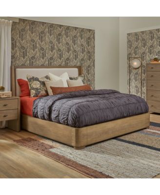 Furniture - Nordic 3 Pc. Queen Upholstered Set (Bed, Chest & Nightstand)