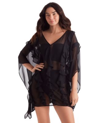 Mimi Flamingo - Women's Breeze Ruffle-Trim Poncho Cover-Up