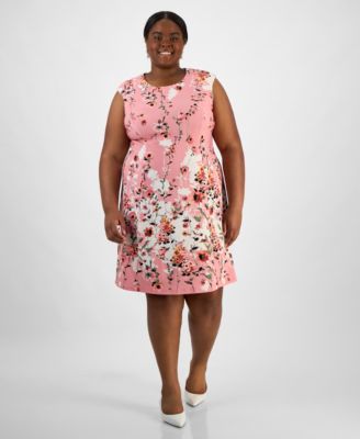 Connected - Plus Size Otto Floral-Print Fit & Flare Dress