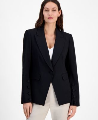 Tahari ASL - Women's Crepe Two-Button Peak-Lapel Jacket