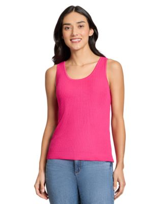 Jones New York - Women's Sutton Ribbed Scoop-Neck Tank Top