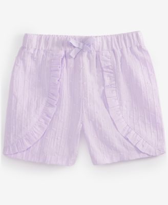 First Impressions - Baby Girls Clip-Dot Cotton Shorts