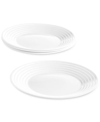 Arch Studio - Opal Glass Spiral Salad Plates, Set of 4