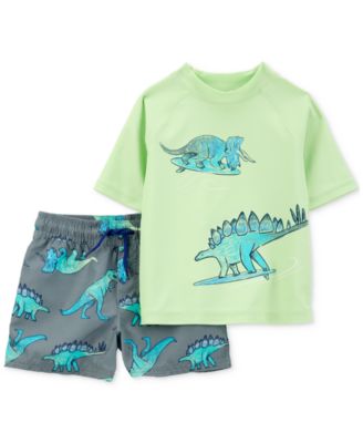 Carter's - Toddler Boys Dinosaur Rashguard & Swim Trunk Set