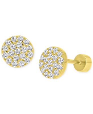 Macy's - Cubic Zirconia Stud Earrings (3/4 ct. t.w.) in 14k Gold-Plated Sterling Silver