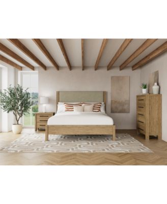 Furniture - Davie 3-Pc. King Set (Upholstered Bed, Chest & 3-Drawer Nightstand)
