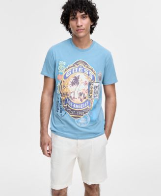 GUESS - Men's World Stamp Logo Graphic T-Shirt