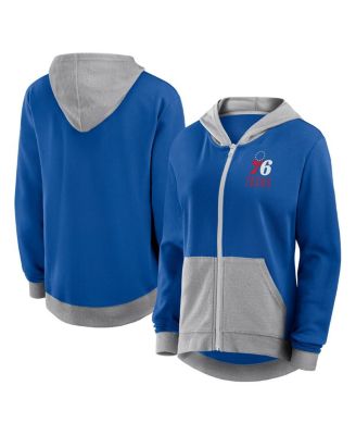 Logo Athletic - Women's Royal Philadelphia 76ers Hit It French Terry Full-Zip Hoodie