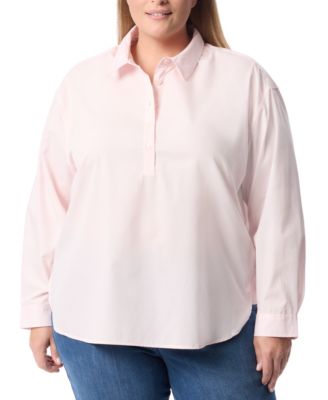 Gloria Vanderbilt - Plus Size Cotton Amanda Popover Blouse