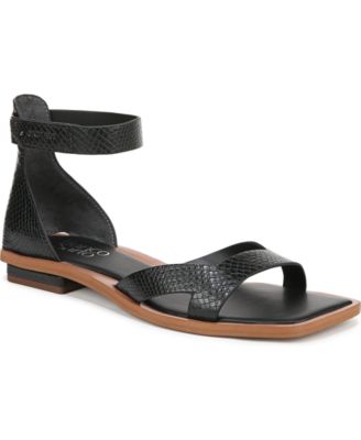 Franco Sarto - Women's Elisa Open Square Toe Ankle Strap Flat Sandals
