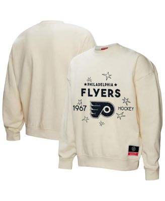 Mitchell & Ness - Women's Mitchell Ness Cream Philadelphia Flyers Logo 3.0 Pullover Sweatshirt