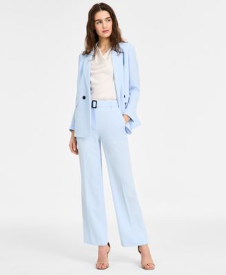 Bar III - Women's High Rise Belted Wide Leg Pants, Exclusively at Macy's