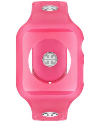 Tory Burch - Women's The T Monogram Red Silicone Strap For Apple Watch&reg; 41mm