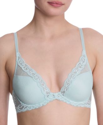 Natori - Feathers Contour Plunge Lace-Trim Bra 730023