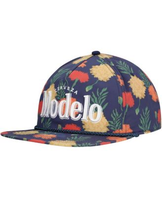 Lids - Men's Navy Modelo Beer Rope Floral Golfer Adjustable Hat